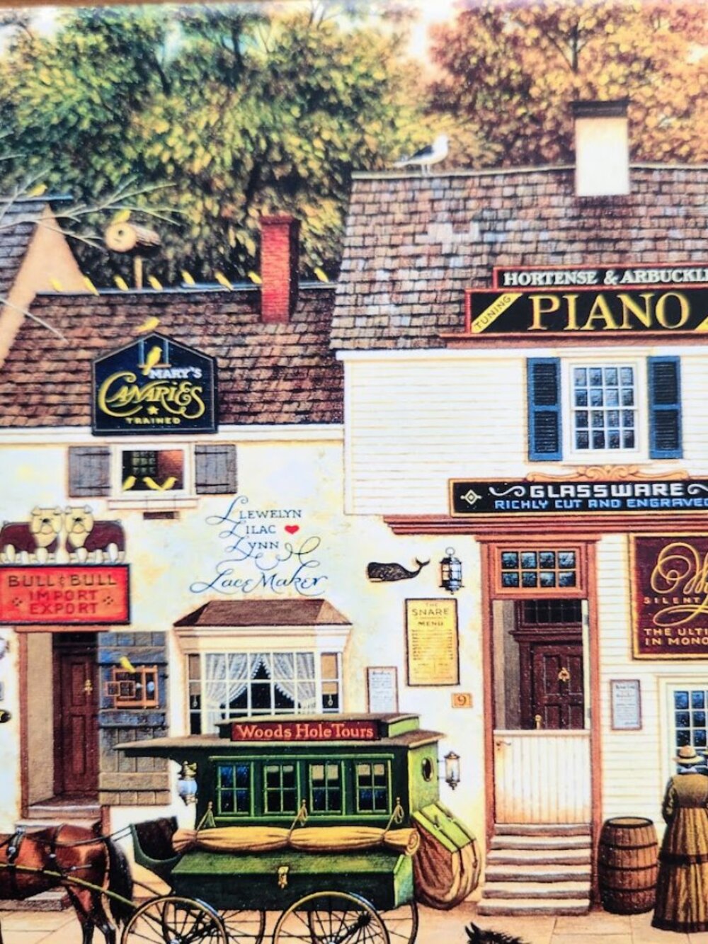 1000 Piece Jigsaw Puzzle Charles Wysocki Olde Cape Cod Horses Carriages Decor To